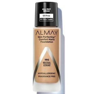 190 Almay Skin Perfecting Comfort Matte Foundation Hypoallergenic Neutral Toaste